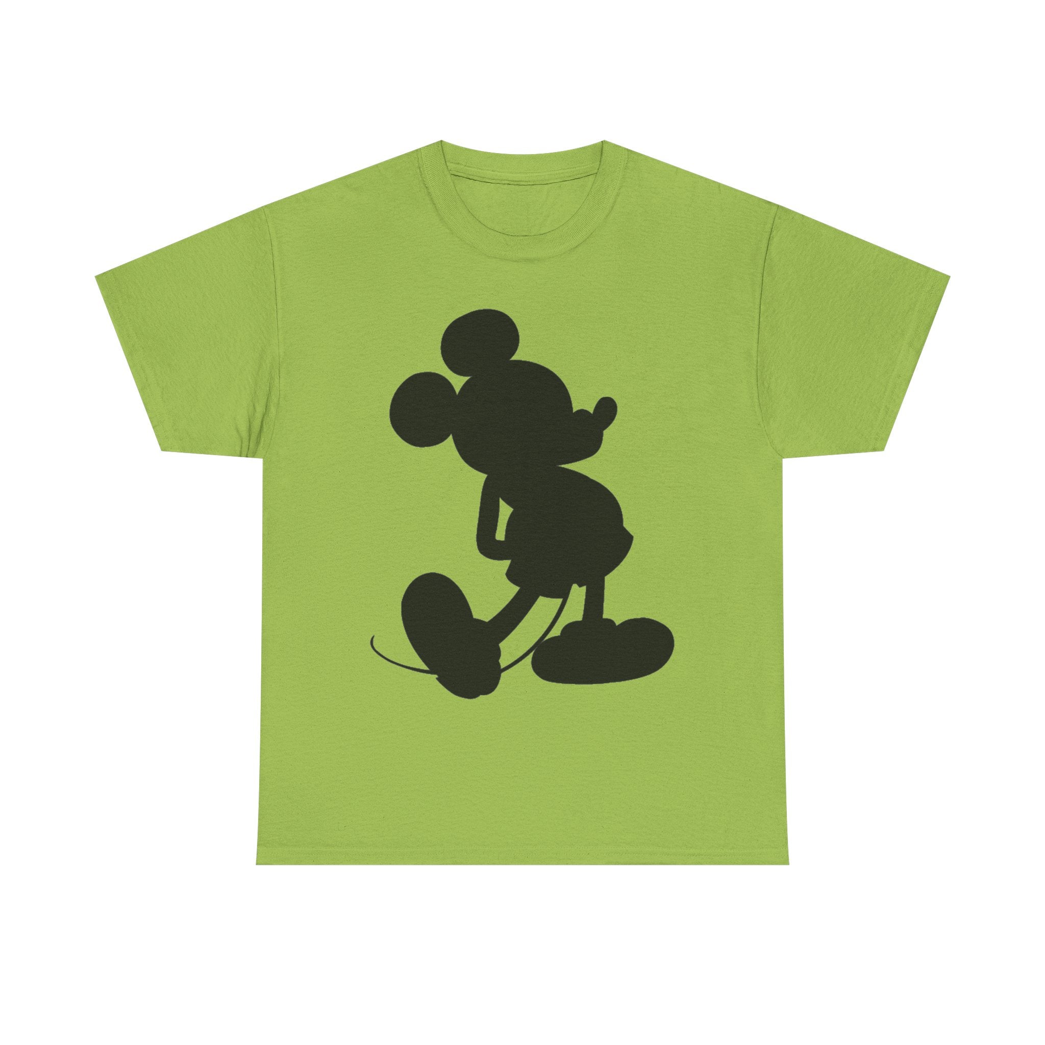 Mickey Mouse Silhouette Graphic Tee — Retro Cartoon Shadow T-Shirt