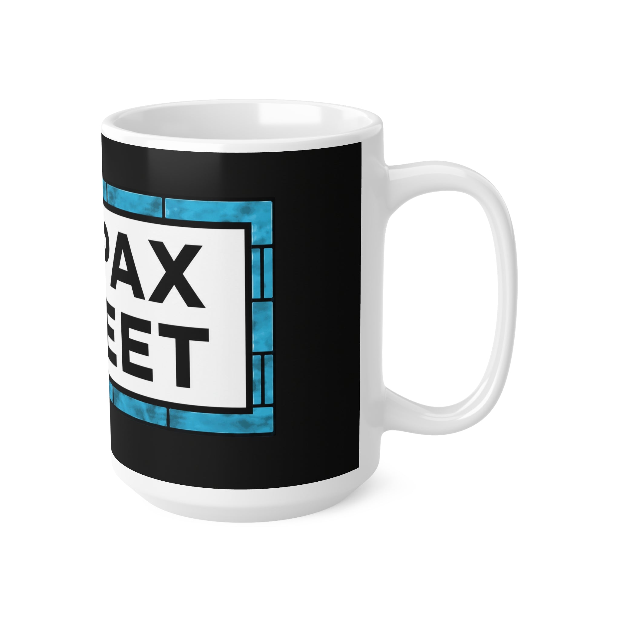 Manchester City Maine Road Kippax Street Ceramic Coffee Mug — Blue Tile Street Sign Design (11oz & 15oz)