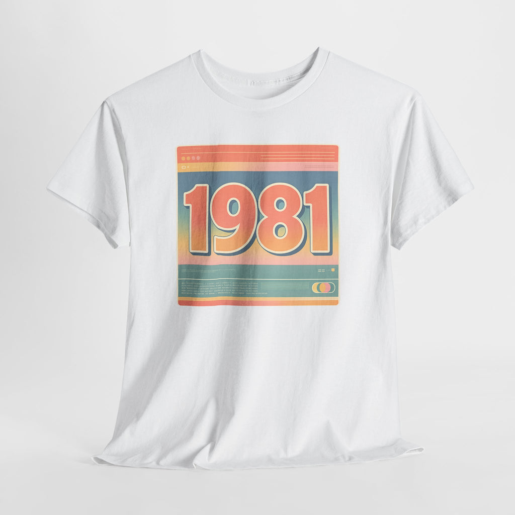 Vintage 1981 Retro Tee — 40th Birthday Gift Shirt