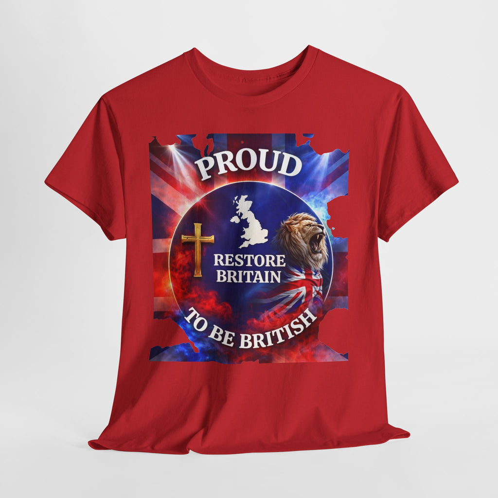 Proud to Be British Restore Britain Cotton T‑Shirt