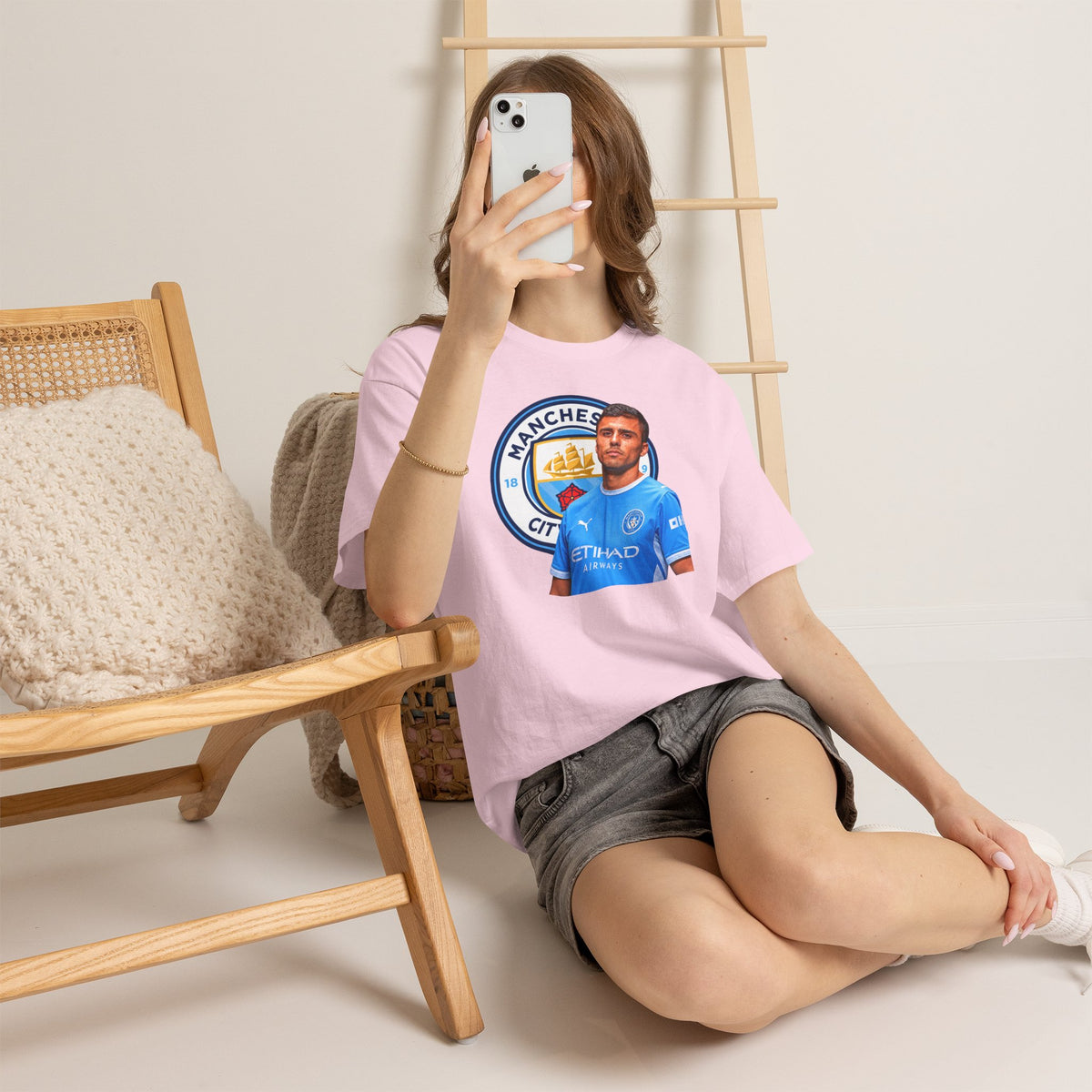 Rodri Manchester City Legend Football Tee — Player Portrait Soccer Shirt