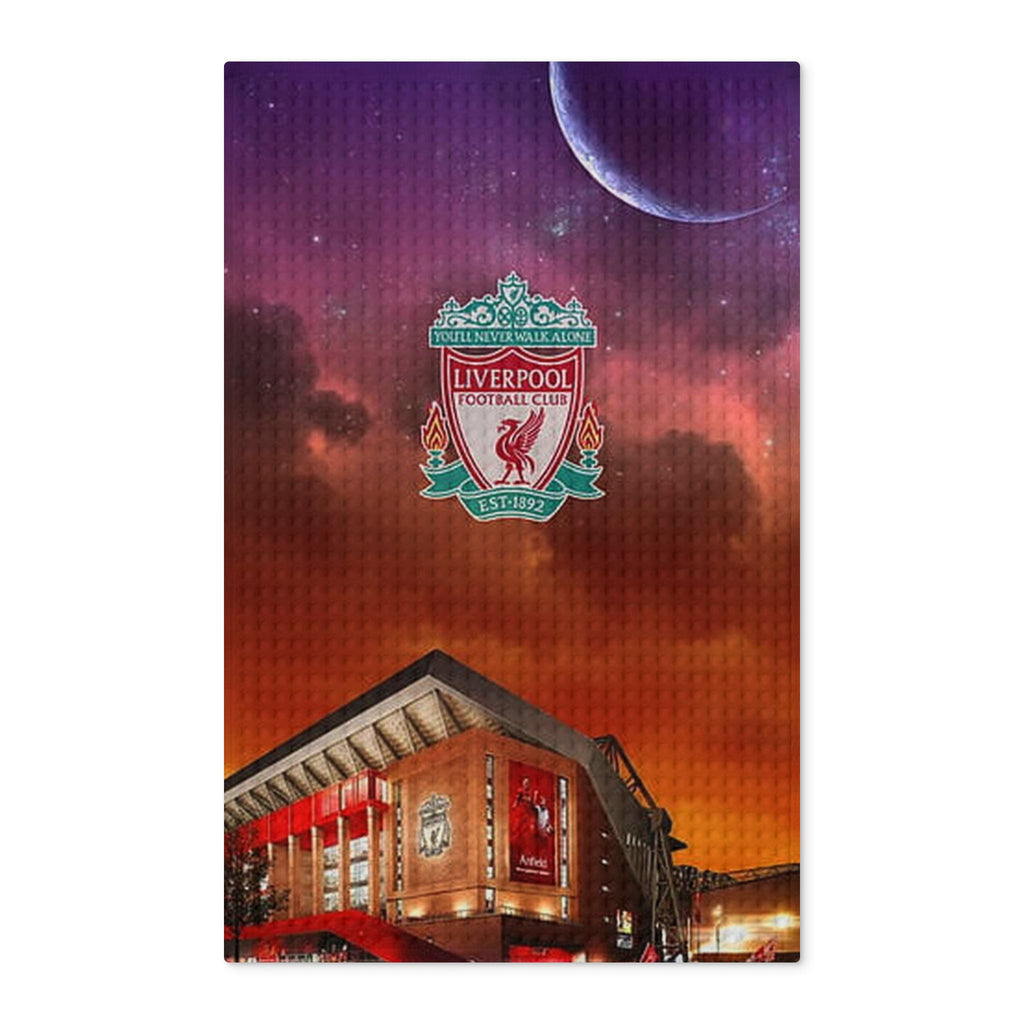 Liverpool FC Anfield Skyline Tea Towel — Waffle Double-Sided Stadium Design