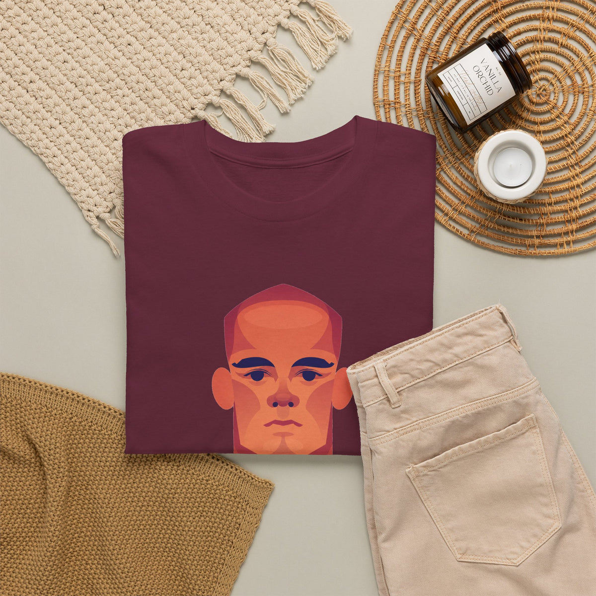 Vinny Kompany Manchester City Legend Minimalist Portrait Tee — Bold Stylized Face Graphic T-Shirt
