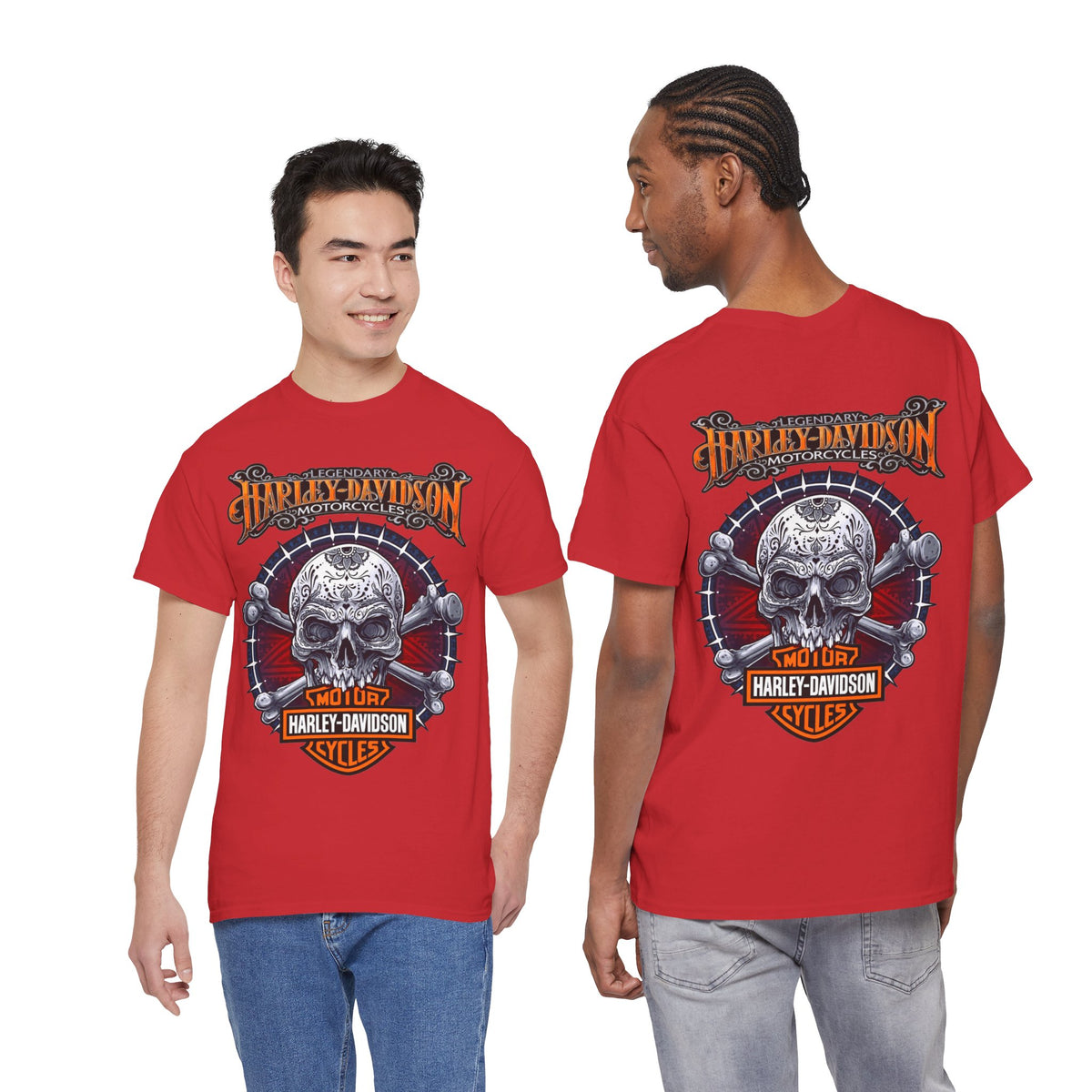 Harley-Davidson Skull Logo Cotton T‑Shirt