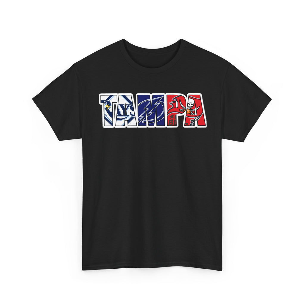 Tampa Block Letter Tee — Florida Flag Graphic T‑Shirt