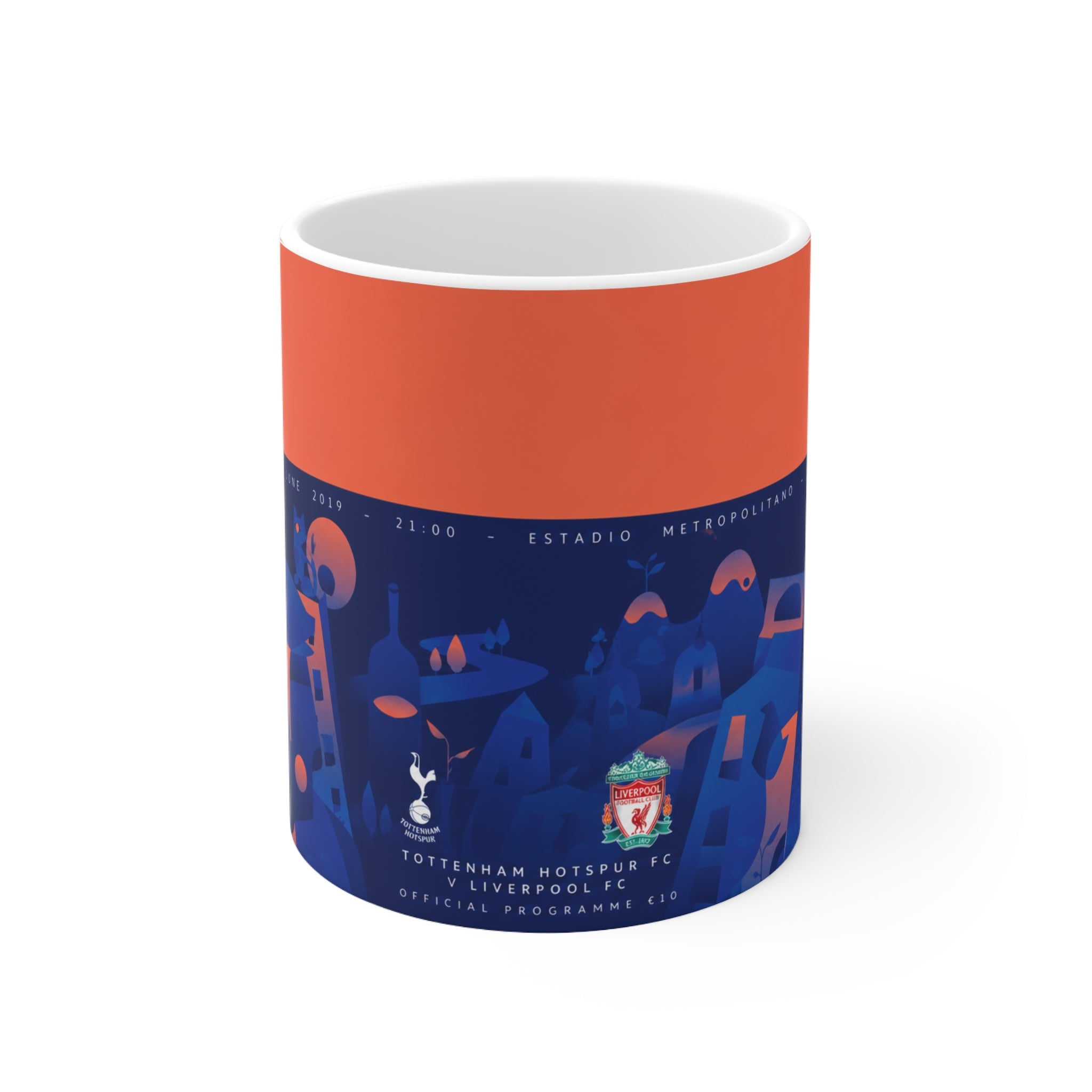 2019 Champions League Final Programme Cover Inspired Coffee Mug — Ceramic Cup (11oz/15oz)
