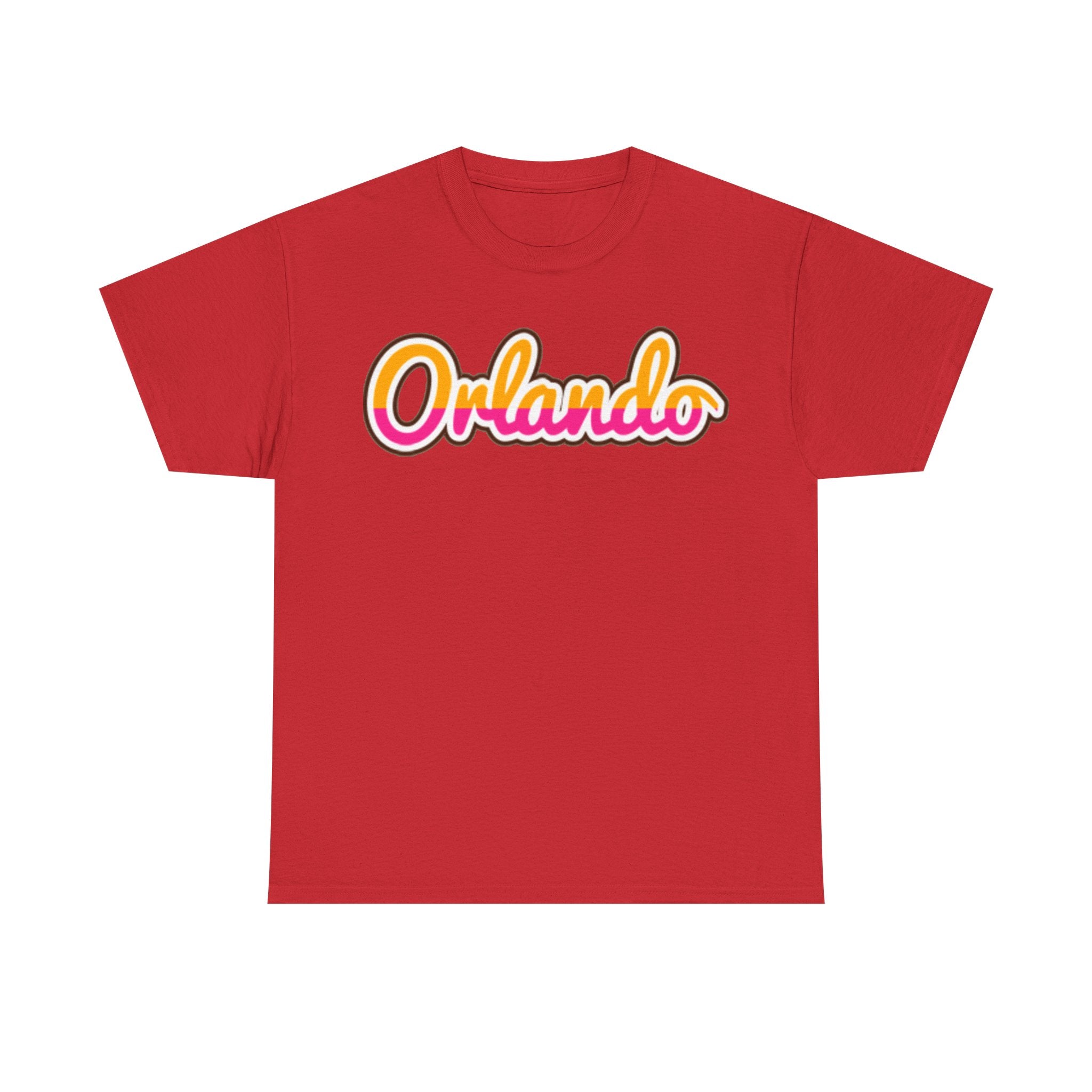 Orlando Retro Script Tee — Vintage Sunset City Souvenir Shirt