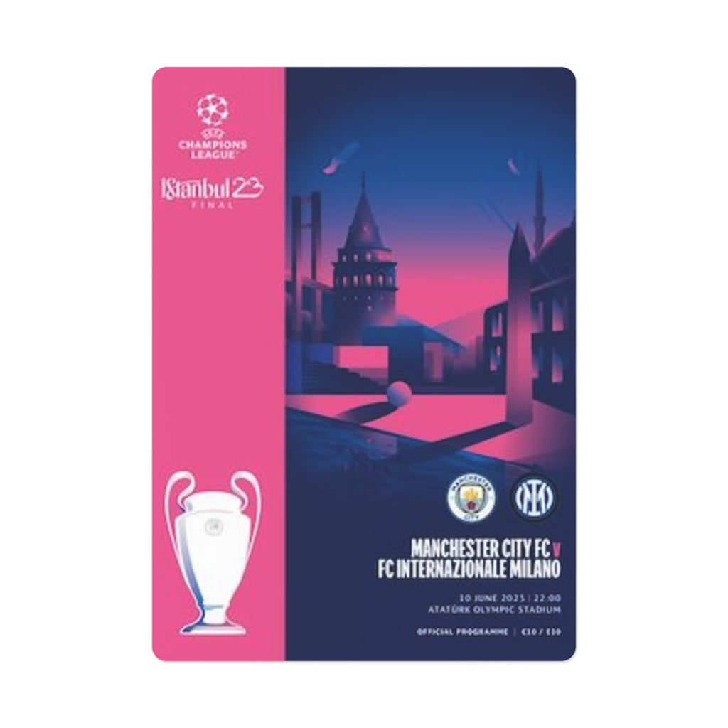 2023 Champions League Final Programme Cover Inspired Poker Cards
