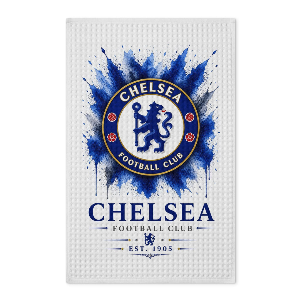 Chelsea FC Waffle Tea Towel — Double-Sided Football Club Kitchen Towel