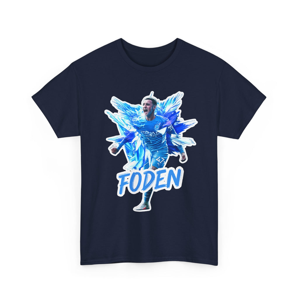 Phil Foden Manchester City Soccer T‑Shirt — Blue Graphic Football Fan Tee