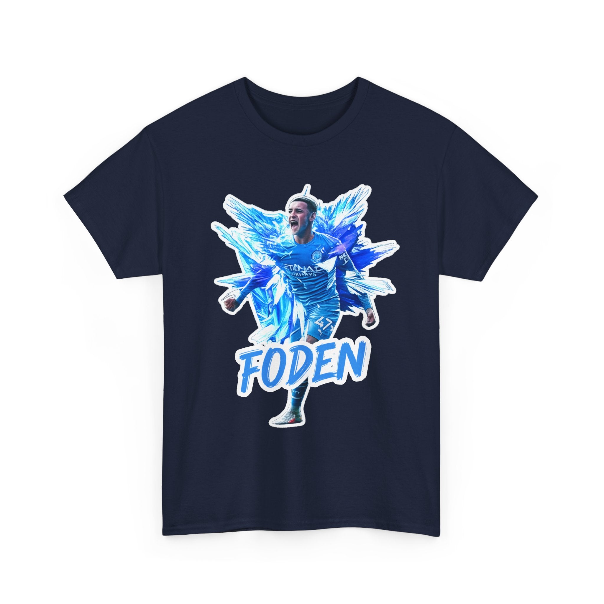 Phil Foden Manchester City Soccer T‑Shirt — Blue Graphic Football Fan Tee