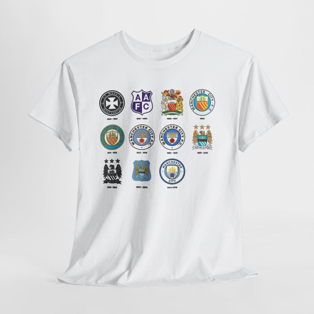 Manchester City Football Club Crest Inspired Tee — Classic Soccer Logos Graphic T‑Shirt