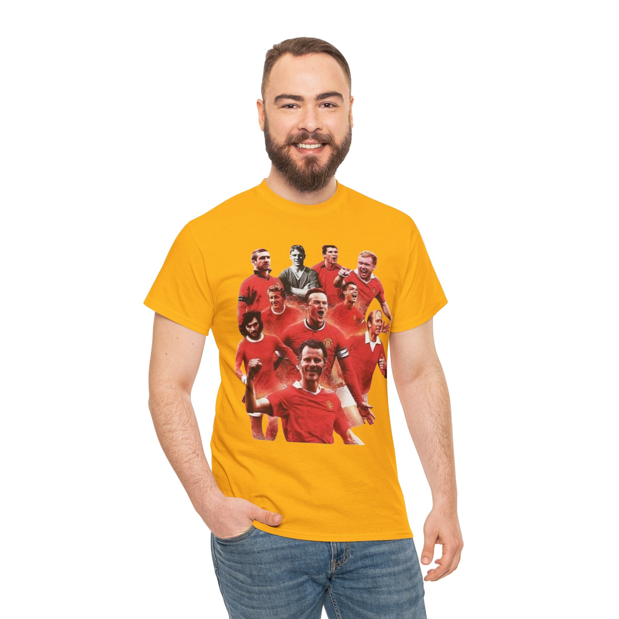 Manchester United Legends T‑Shirt — Retro Team Collage Football Tee