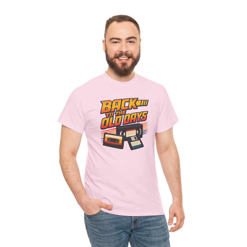 Back to the Old Days Tee – Retro Cassette & VHS Nostalgia T-Shirt