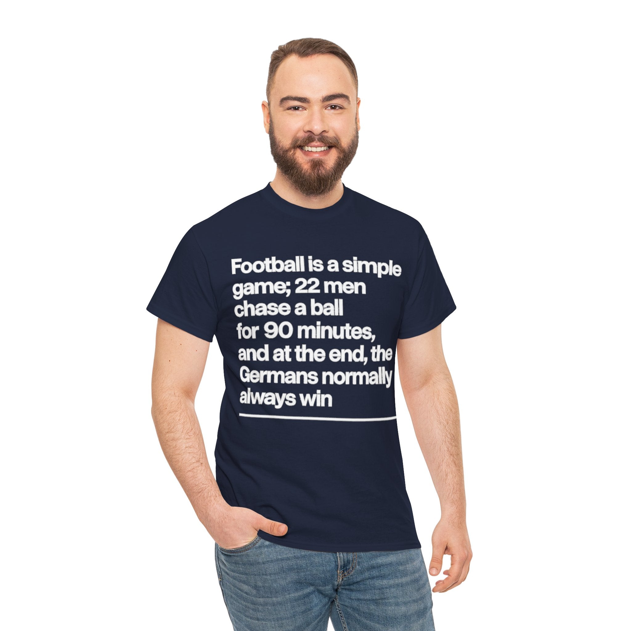 Funny Quote T-Shirt — 'Football is a simple game...' Graphic Tee