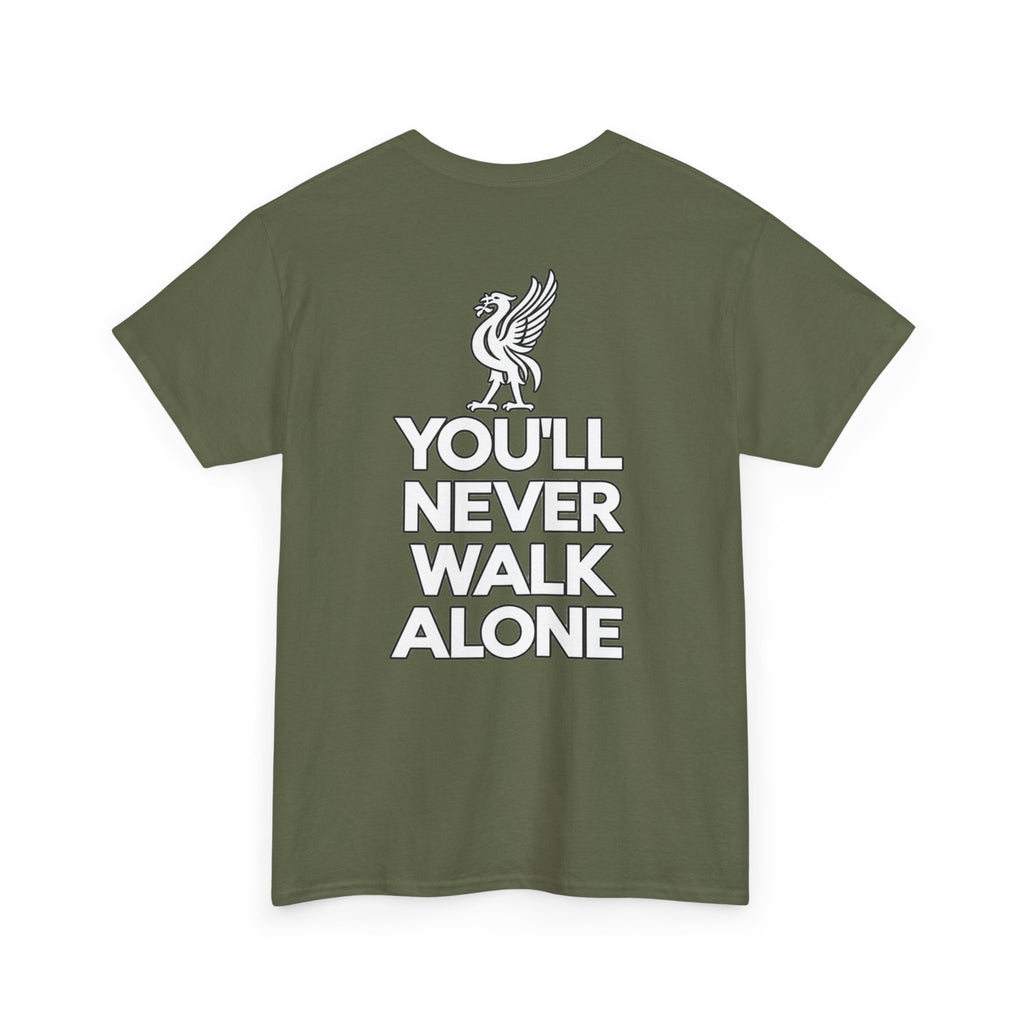 You'll Never Walk Alone T‑Shirt — Liverpool FC Crest Cotton Tee