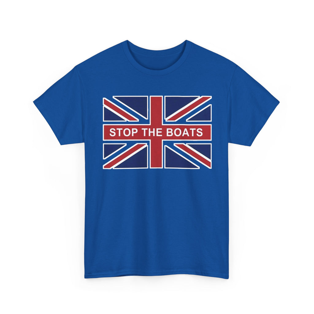 Union Jack "Stop The Boats" Political Statement Tee / T-Shirt