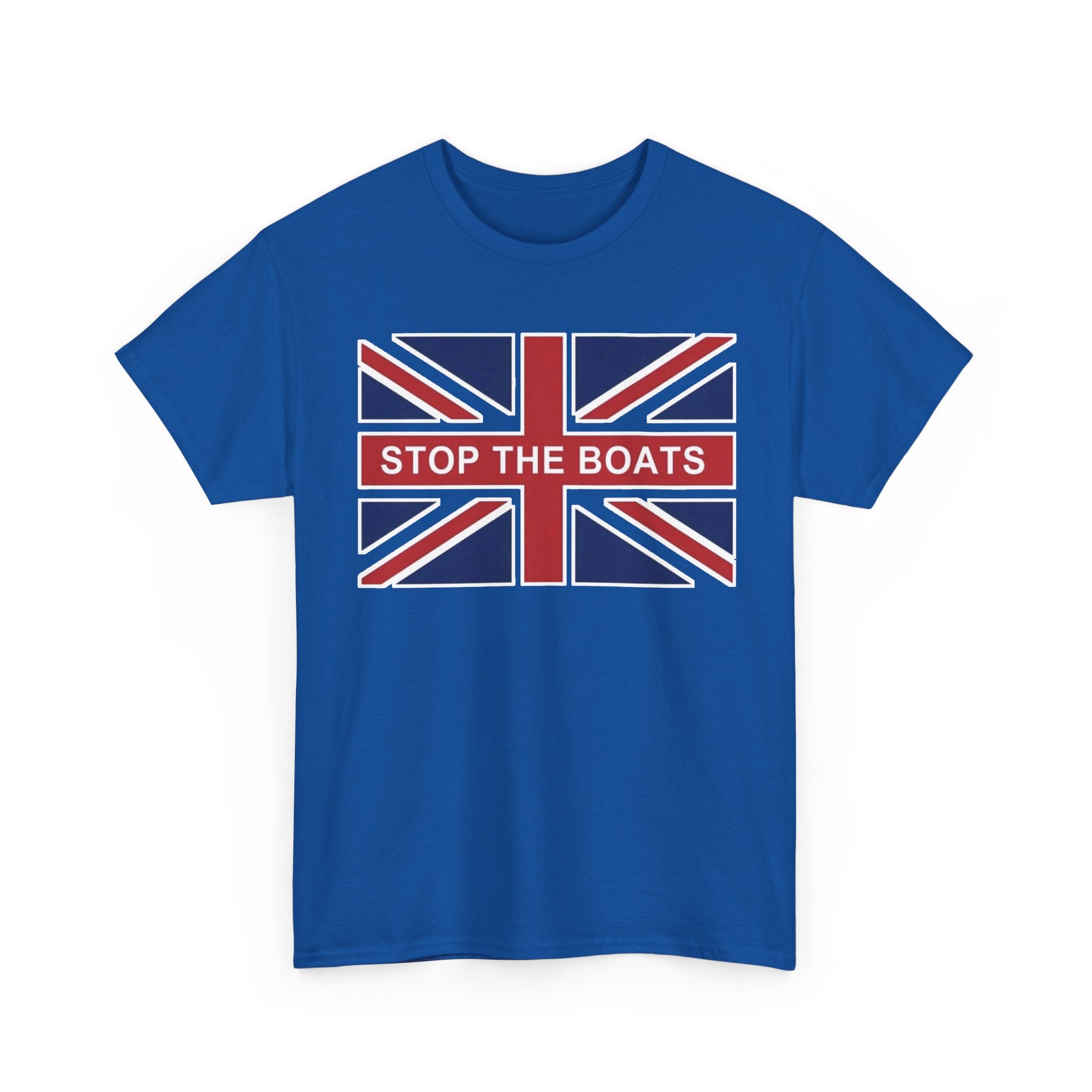 Union Jack "Stop The Boats" Political Statement Tee / T-Shirt