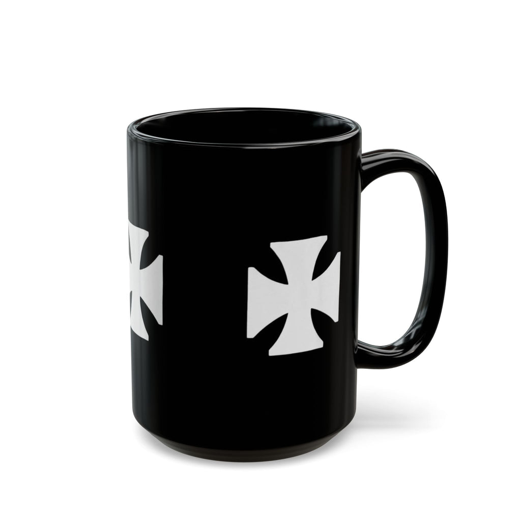 Manchester City ST Mark's Black Ceramic Mug with White Maltese Cross – Gothic Coffee Cup (11oz, 15oz)