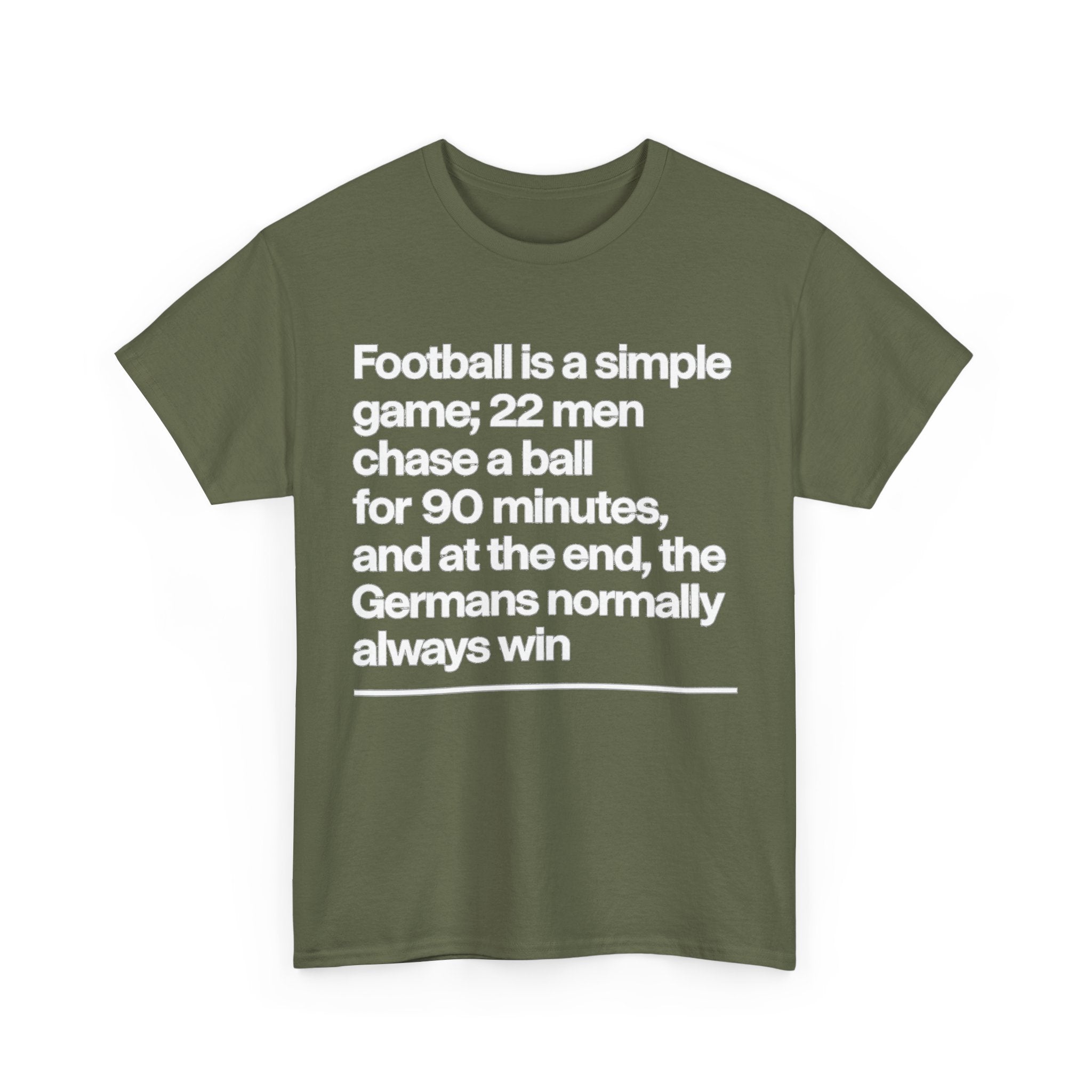 Funny Quote T-Shirt — 'Football is a simple game...' Graphic Tee