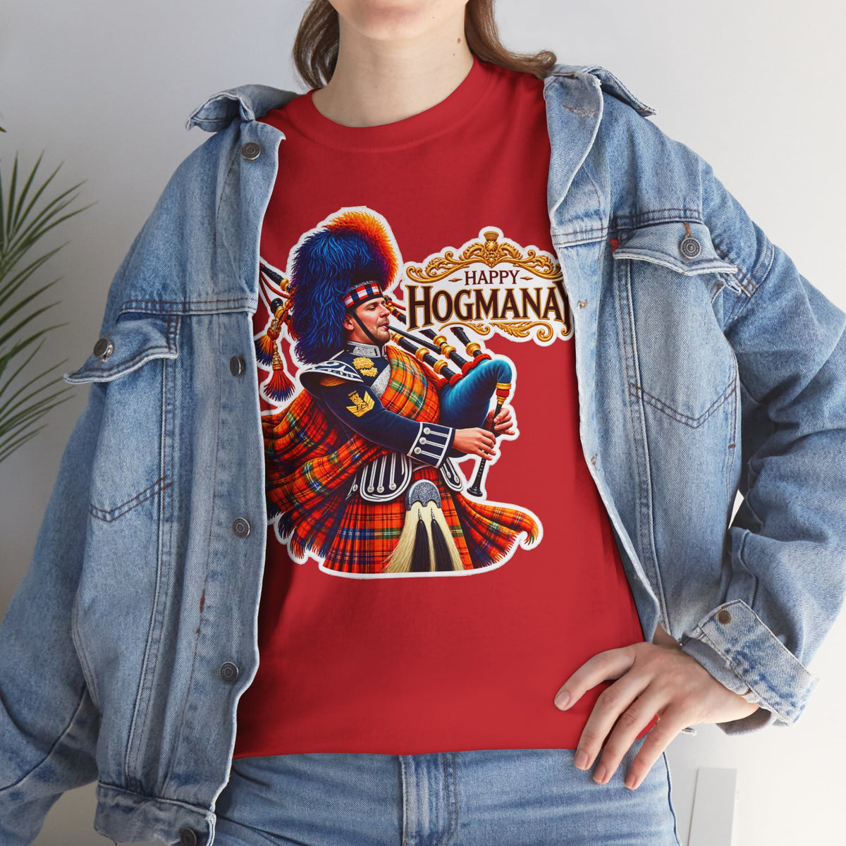 Hogmanay Bagpiper T‑Shirt — Happy Hogmanay Scottish New Year Tee