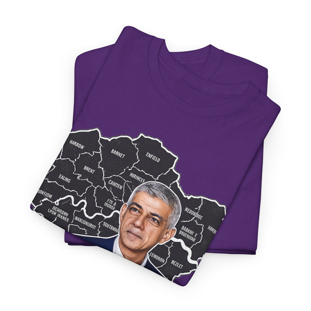 Sadiq Khan Out" Political Protest Tee with Sadiq Khan Graphic T-Shirt