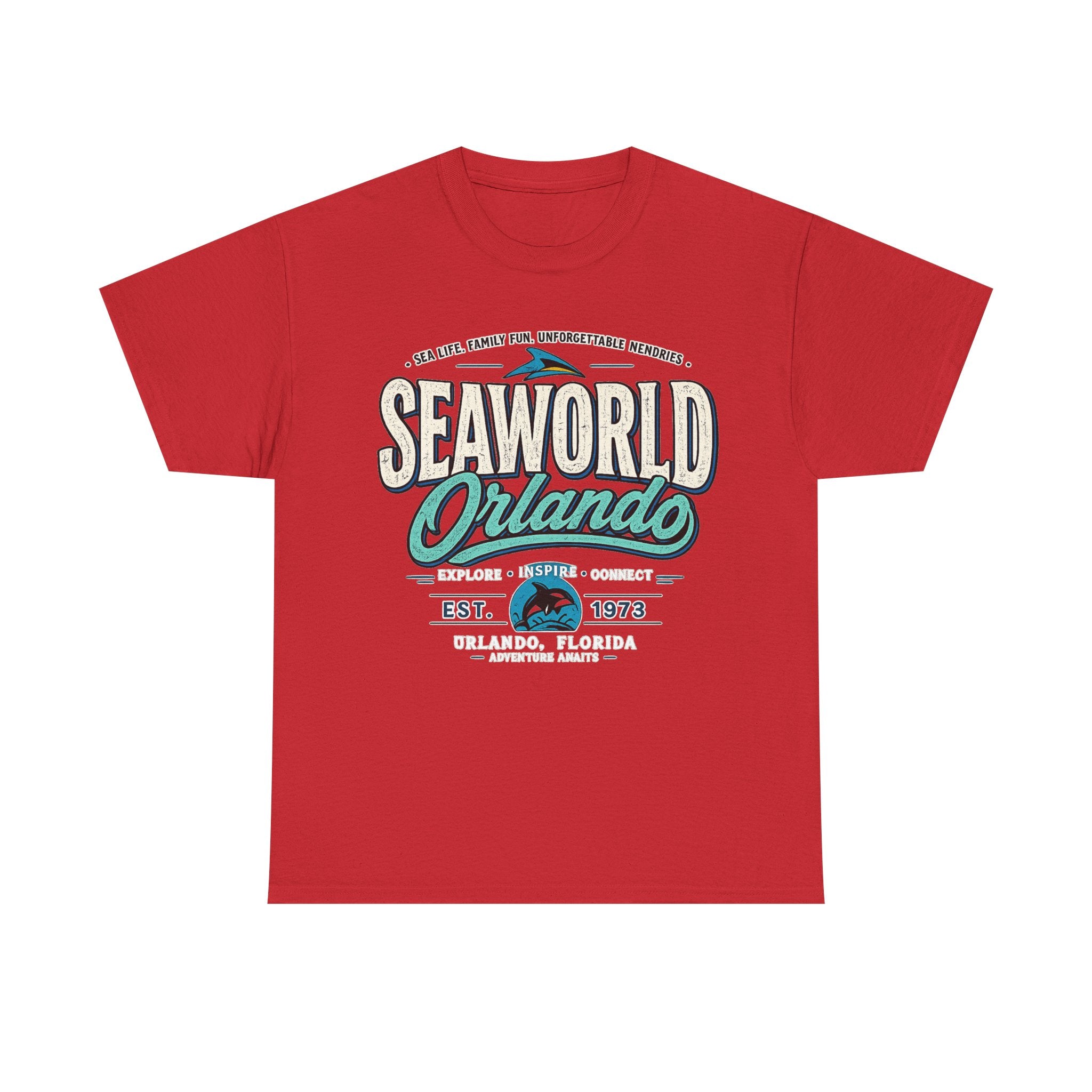 SeaWorld Orlando Graphic Tee — Retro Explore Inspire Connect Vacation Shirt