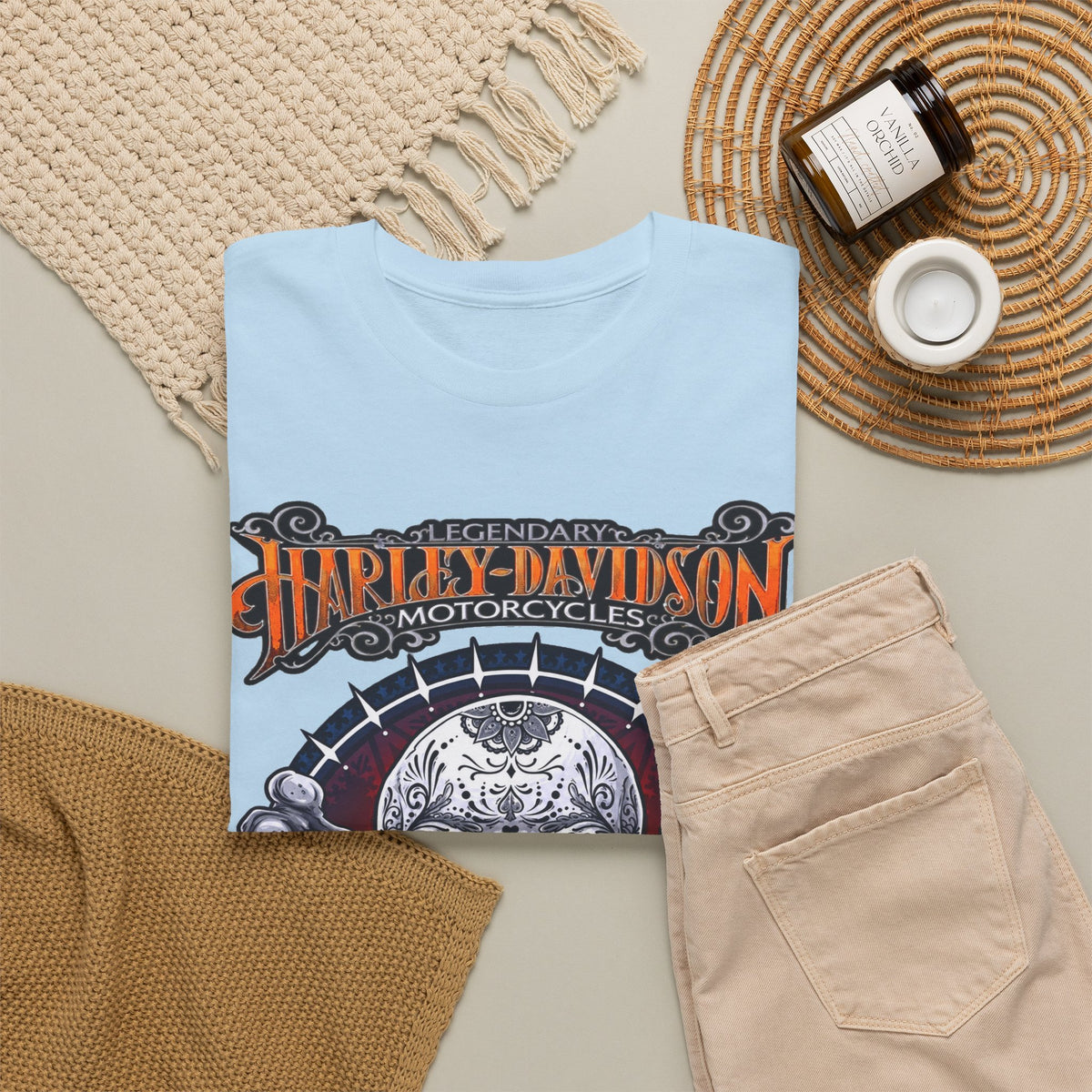 Harley-Davidson Skull Logo Cotton T‑Shirt