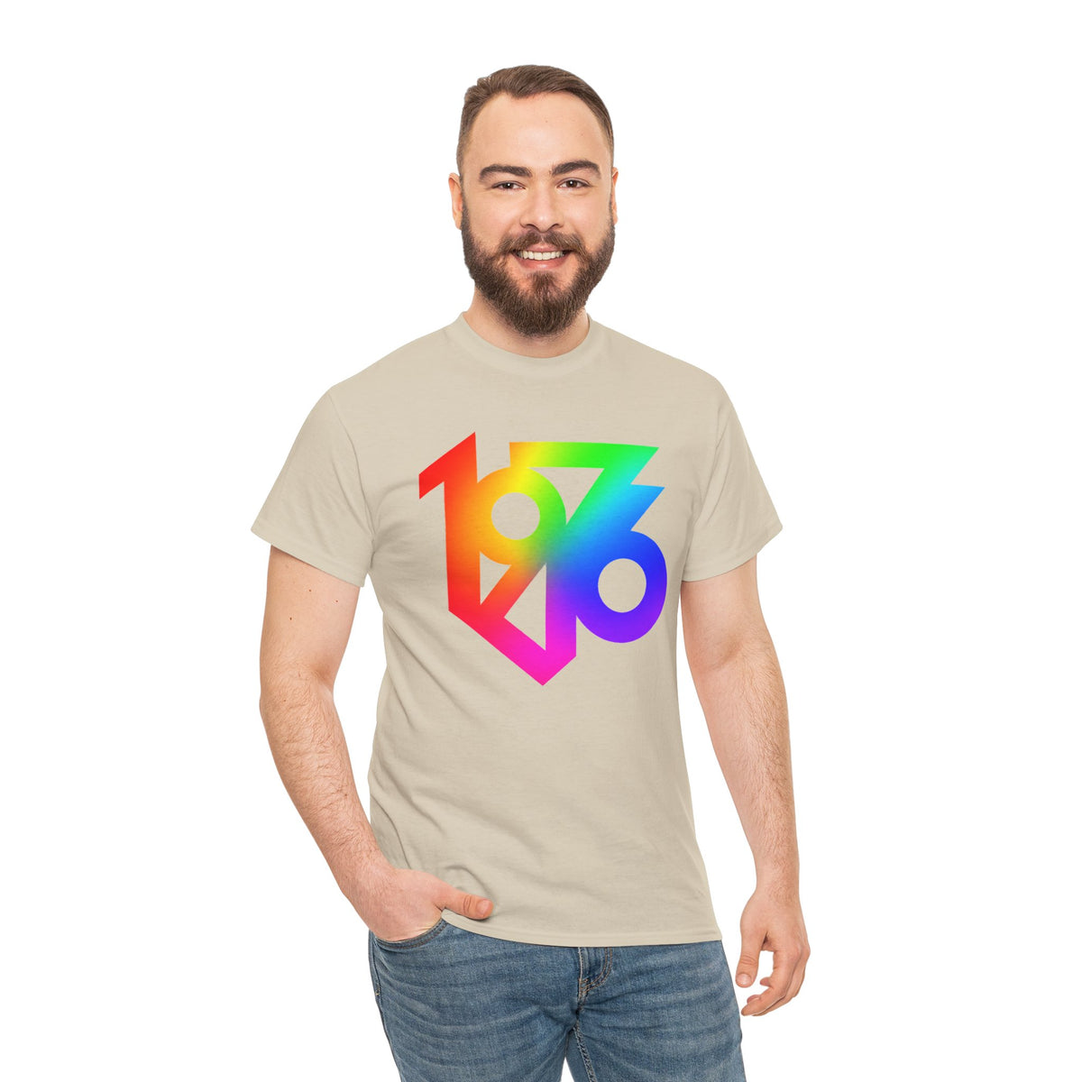 1976 Collection Rainbow Retro Tee / Cotton T-Shirt