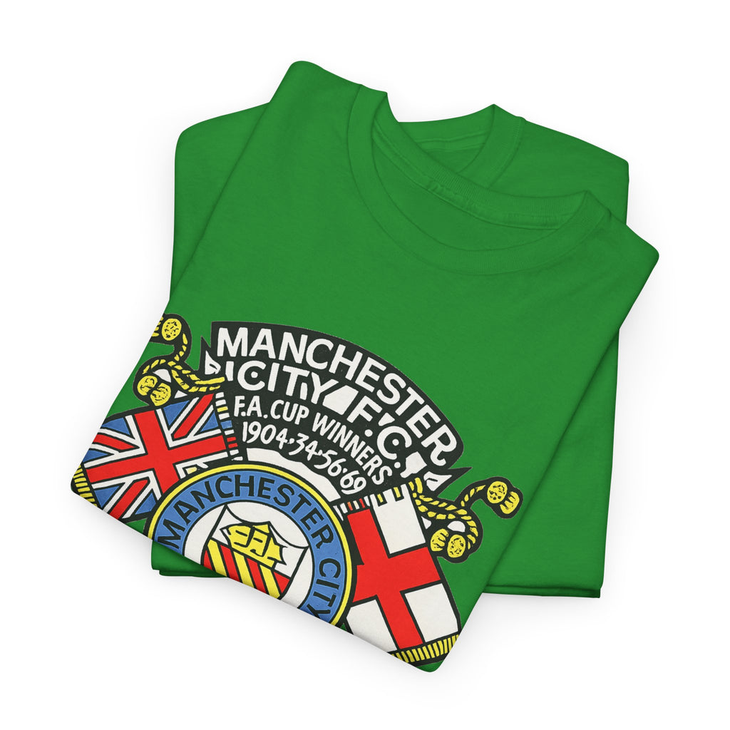 Manchester City Vintage Crest Tee — 'The Super Blues' 1970 European Cup Winners