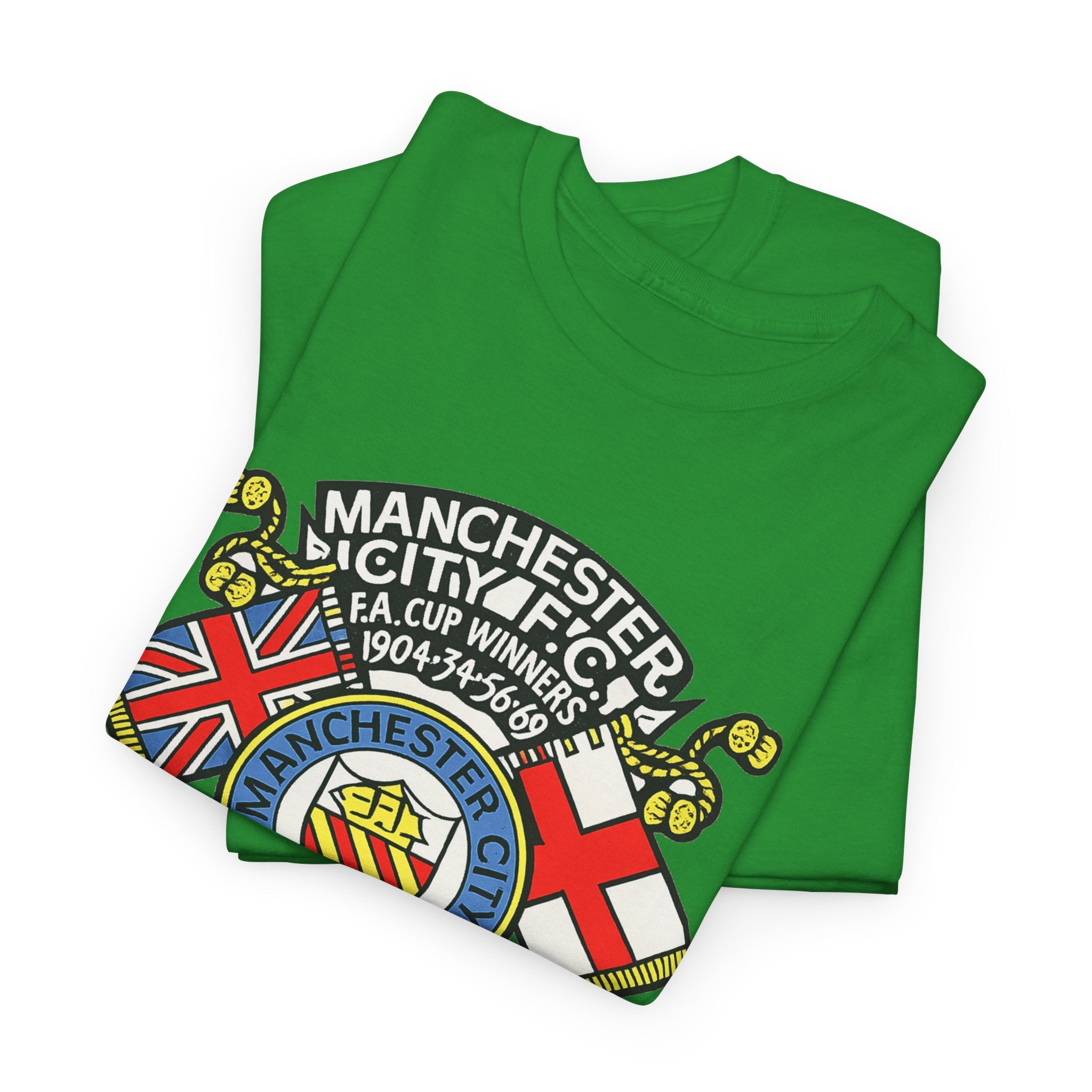 Manchester City Vintage Crest Tee — 'The Super Blues' 1970 European Cup Winners