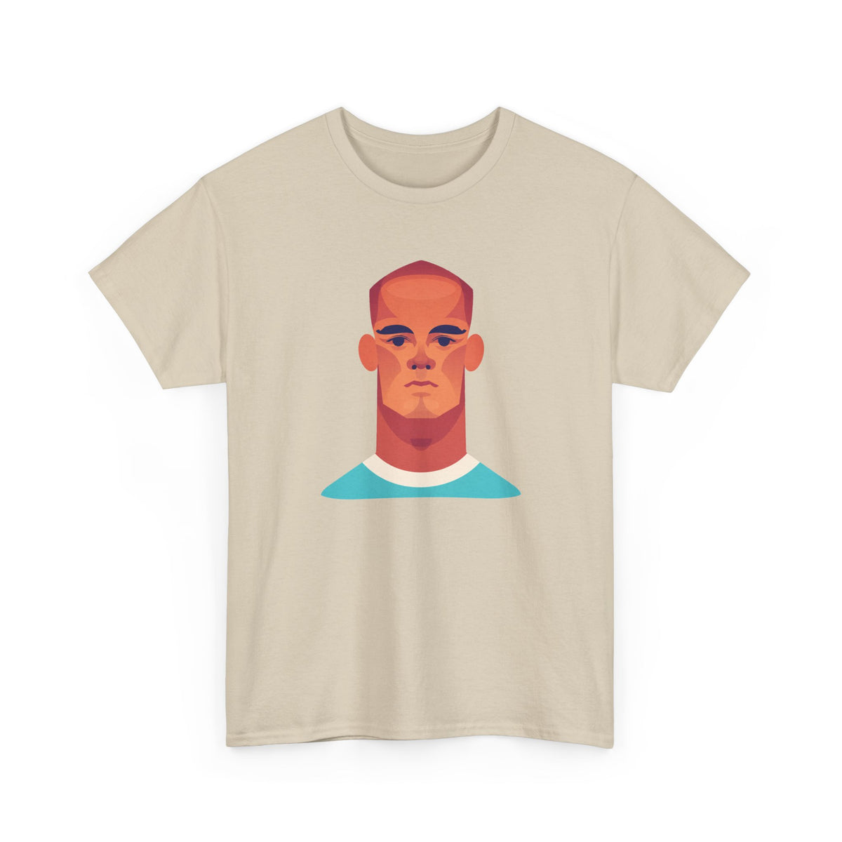 Vinny Kompany Manchester City Legend Minimalist Portrait Tee — Bold Stylized Face Graphic T-Shirt