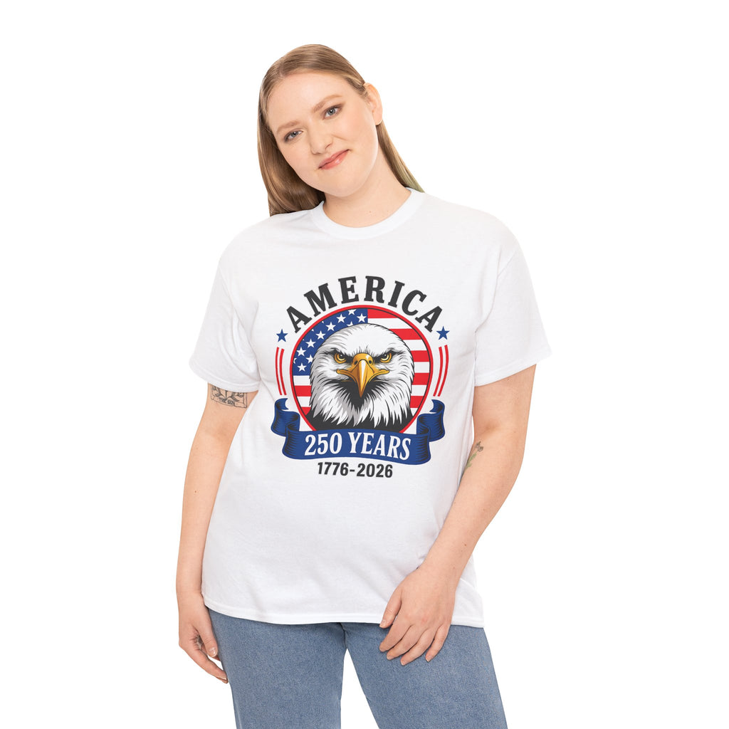 America 250 Years T-Shirt – Bald Eagle 1776–2026 Patriotic Tee