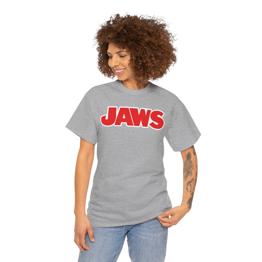Jaws Logo Tee — Retro Red Movie Graphic T‑Shirt