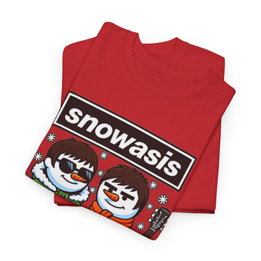 Snowasis ‘Some Might Sleigh’ Christmas Snowman #Oasis Inspired Cotton T-Shirt / Tee