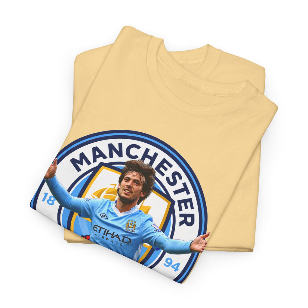 David Silva Manchester Legend Football Tee — Player Celebration Design