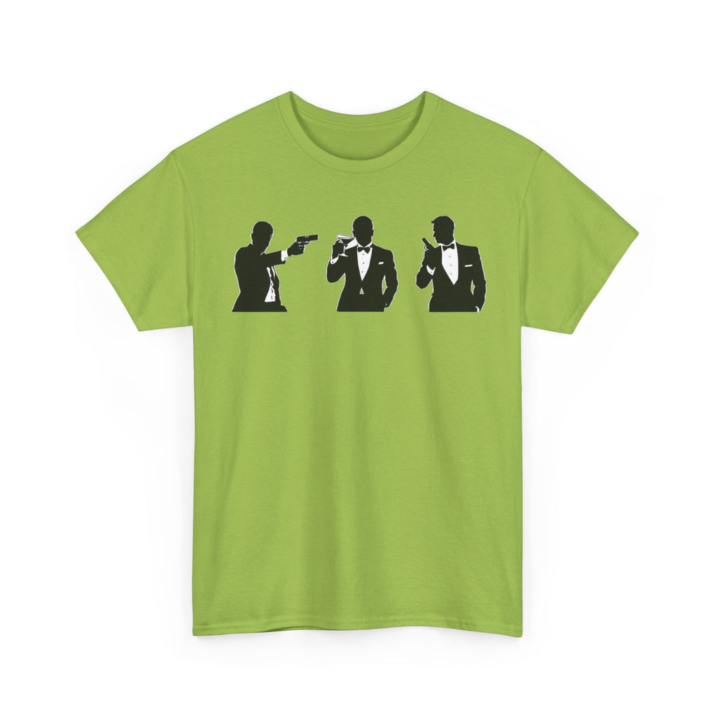 Bond in Suits Silhouette Tee — Classic James Bond Tuxedo Graphic Shirt