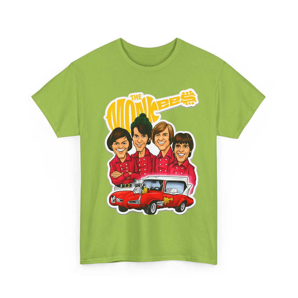 The Monkees Retro Band Tee — Colorful Car Cartoon Graphic