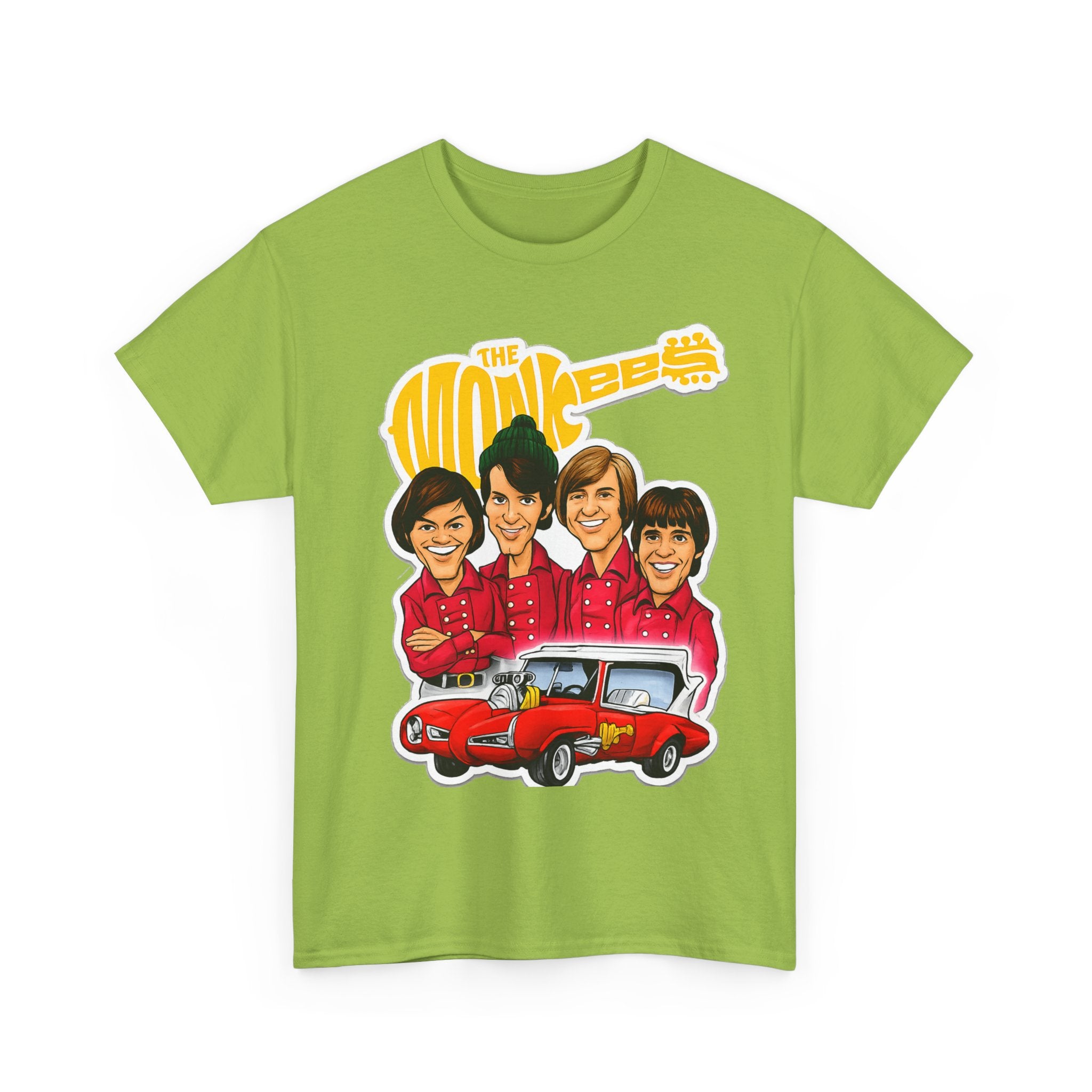 The Monkees Retro Band Tee — Colorful Car Cartoon Graphic