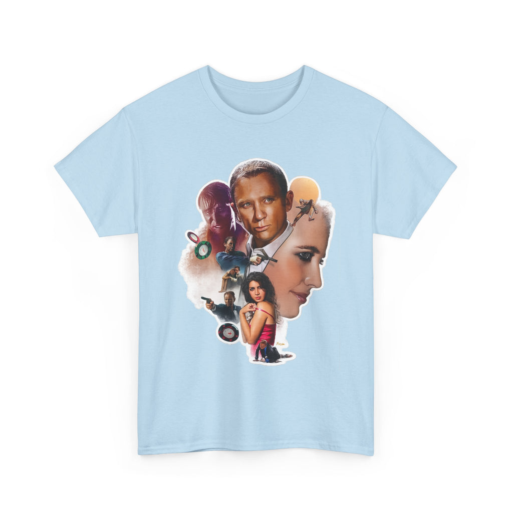 Jame Bond Movie Collage T‑Shirt — Vintage Film Noir Portrait Tee