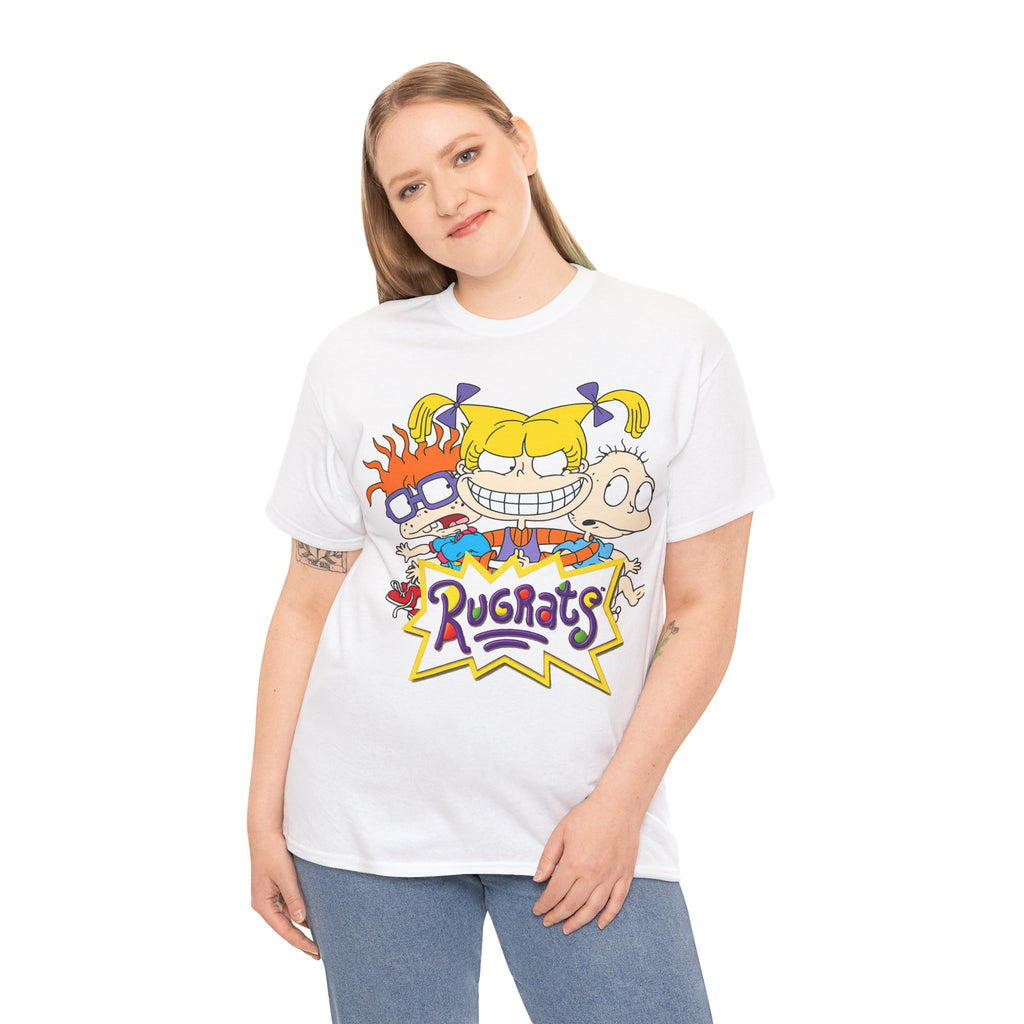 Rugrats Retro Cartoon Crewneck Tee — Colorful 90s Kids Character Design
