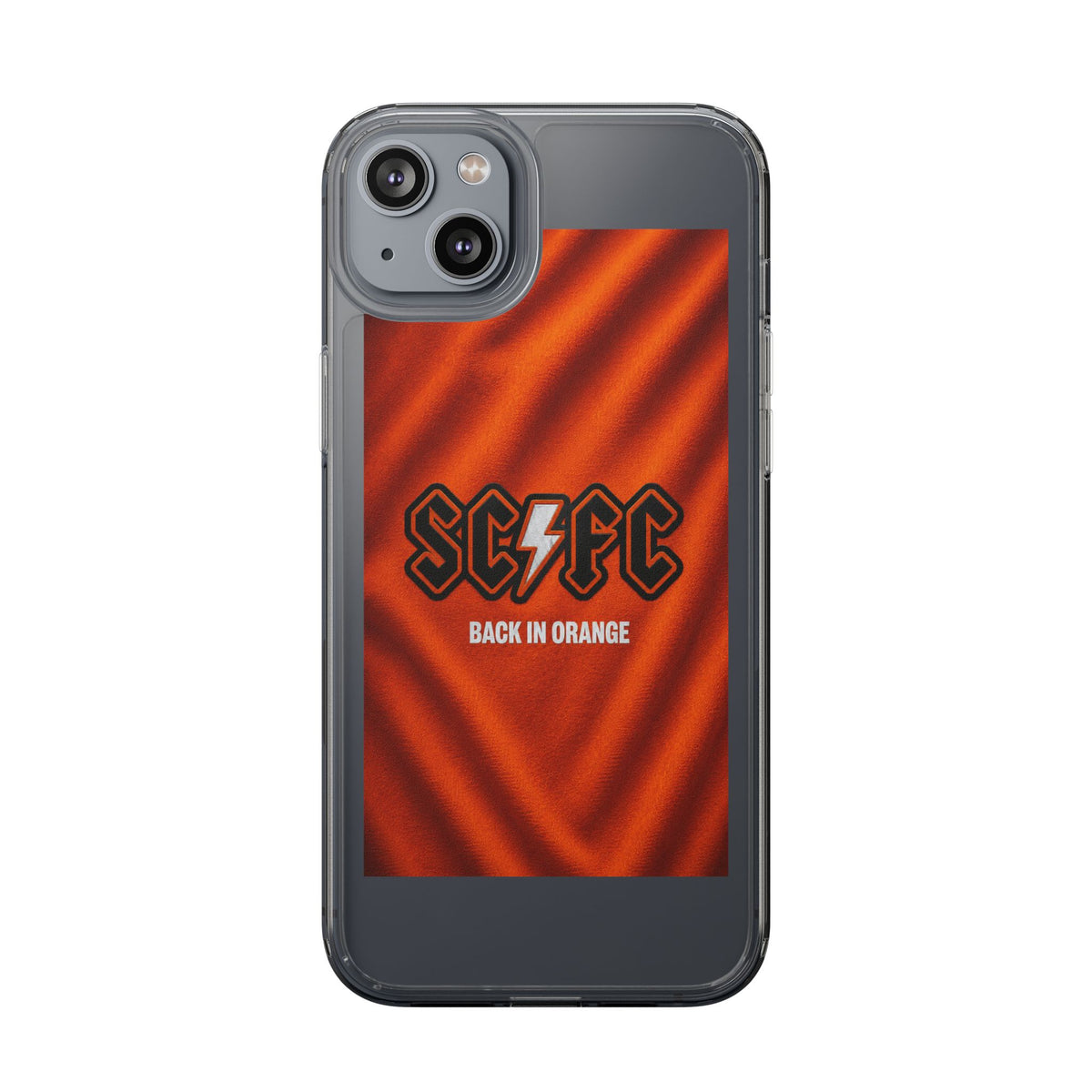 Salford CIty Inspired Phone Case — 'SCFC Back in Orange' Clear Protective Cover