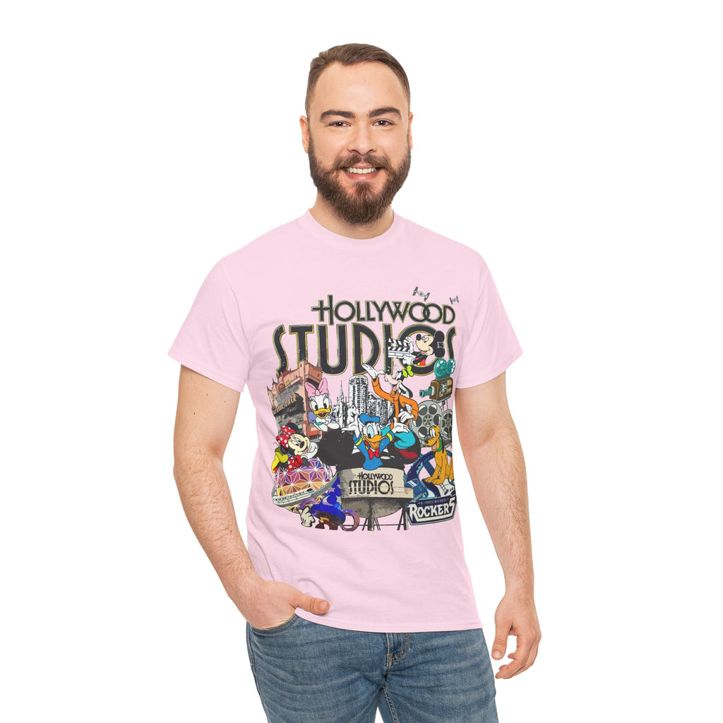 Hollywood Studios Collage T-Shirt — Vintage Theme Park Character Tee