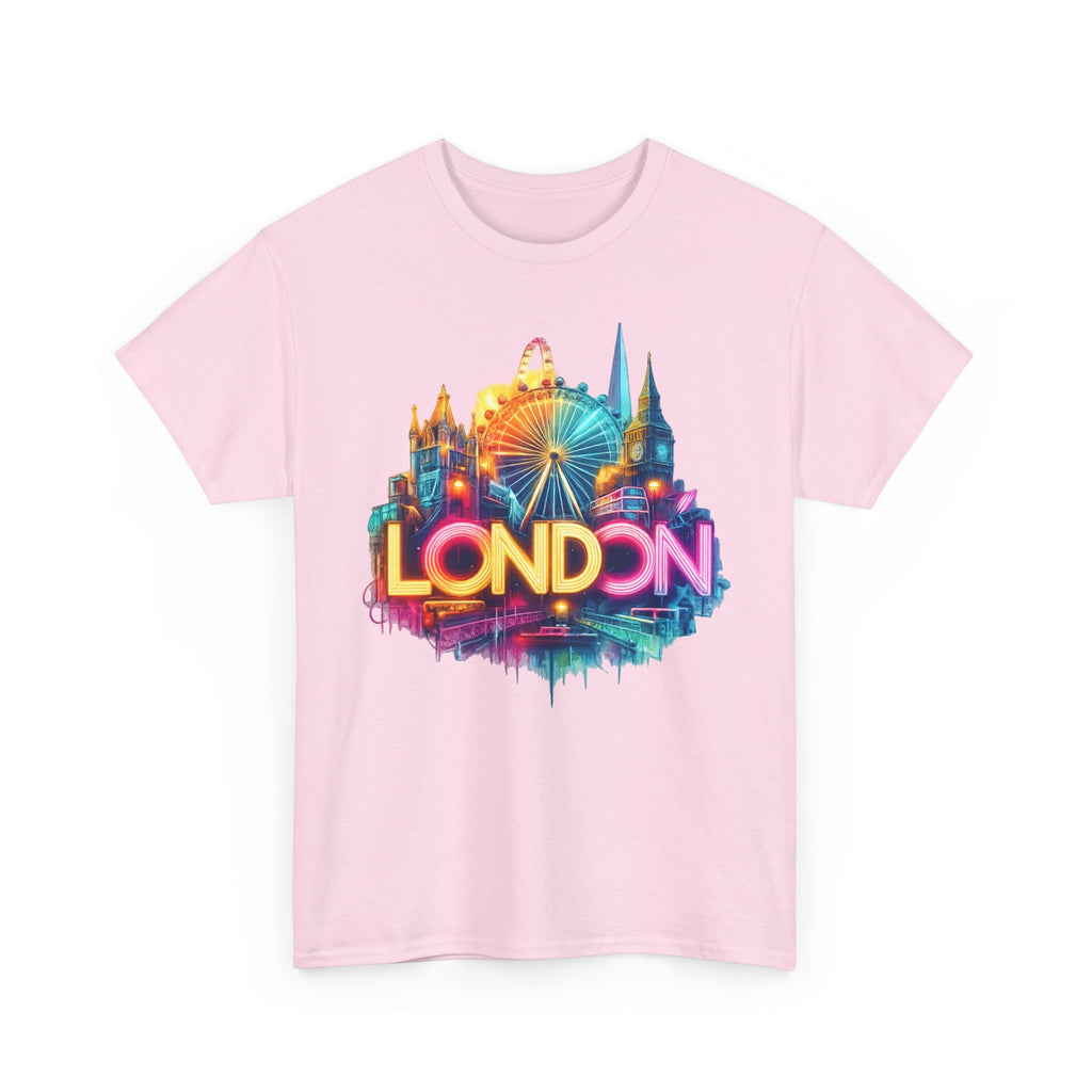 London Skyline Tee — Colorful Neon London Landmark T-Shirt
