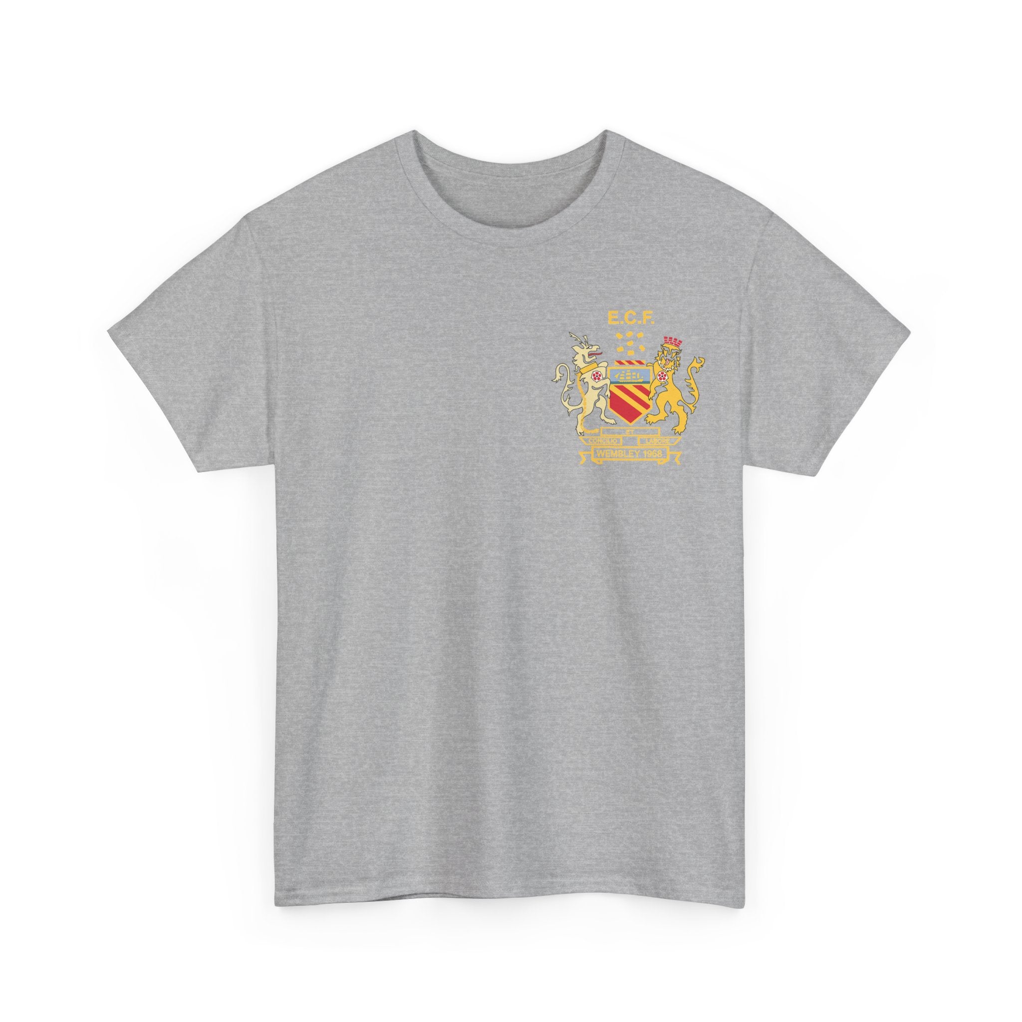 Manchester United Wembley 1968 Heraldic Crest Tee — Vintage Coat of Arms Chest Print