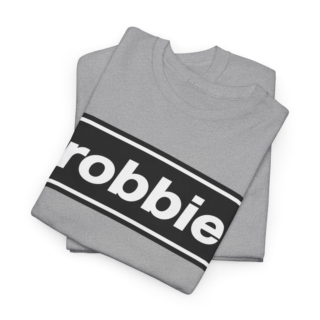 Robbie Inspired Cotton T-Shirt — Minimal Black Box Logo T-Shirt