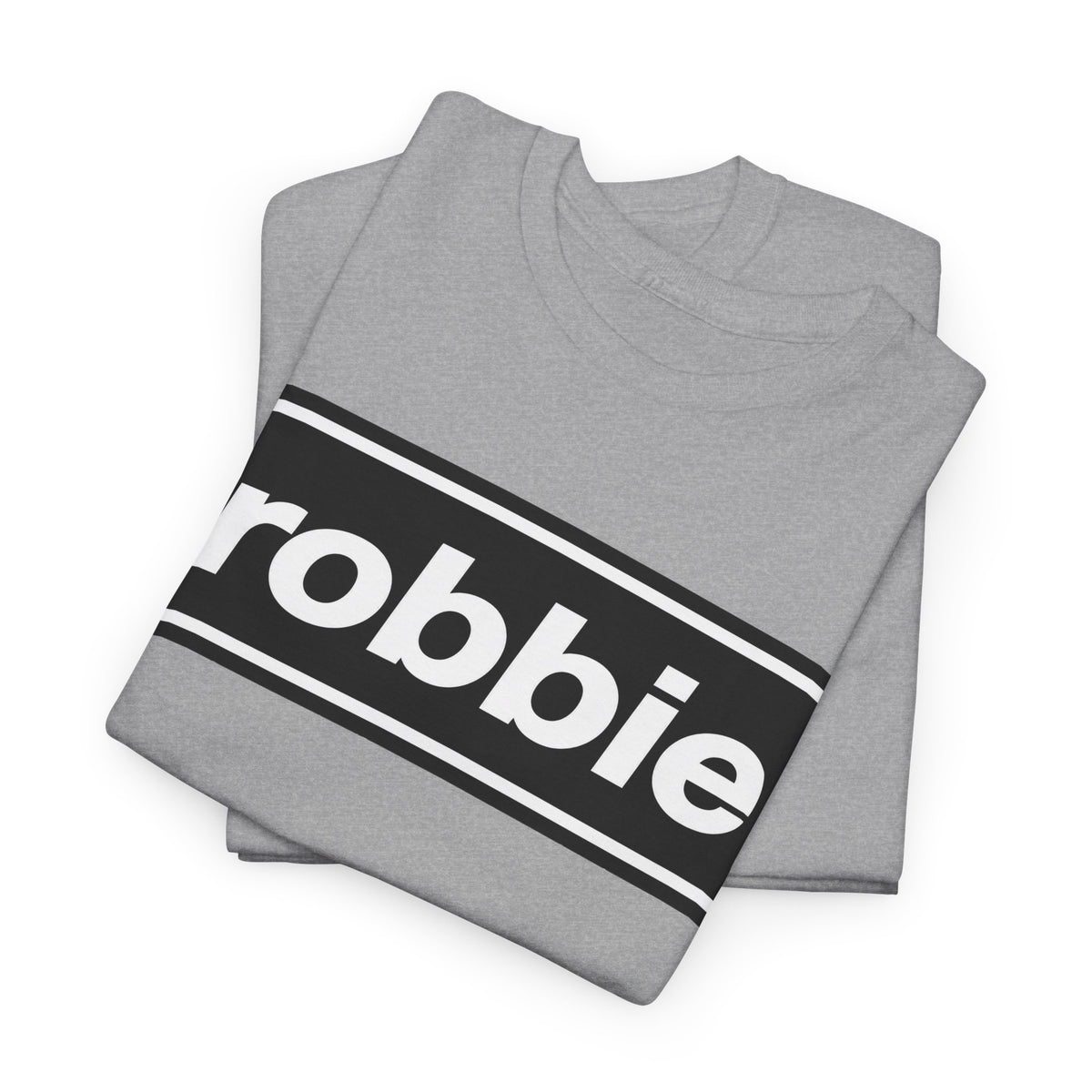 Robbie Inspired Cotton T-Shirt — Minimal Black Box Logo T-Shirt