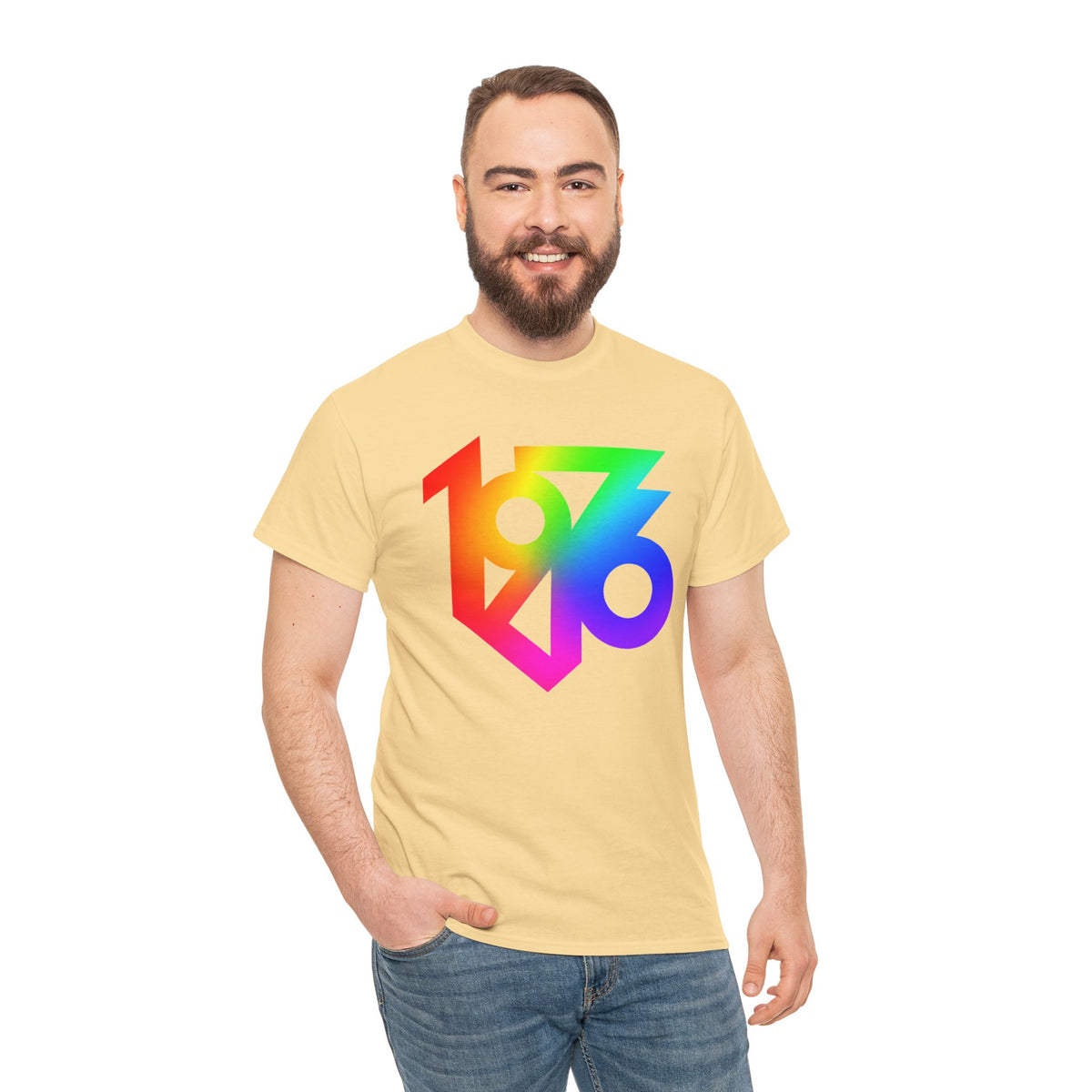 1976 Collection Rainbow Retro Tee / Cotton T-Shirt