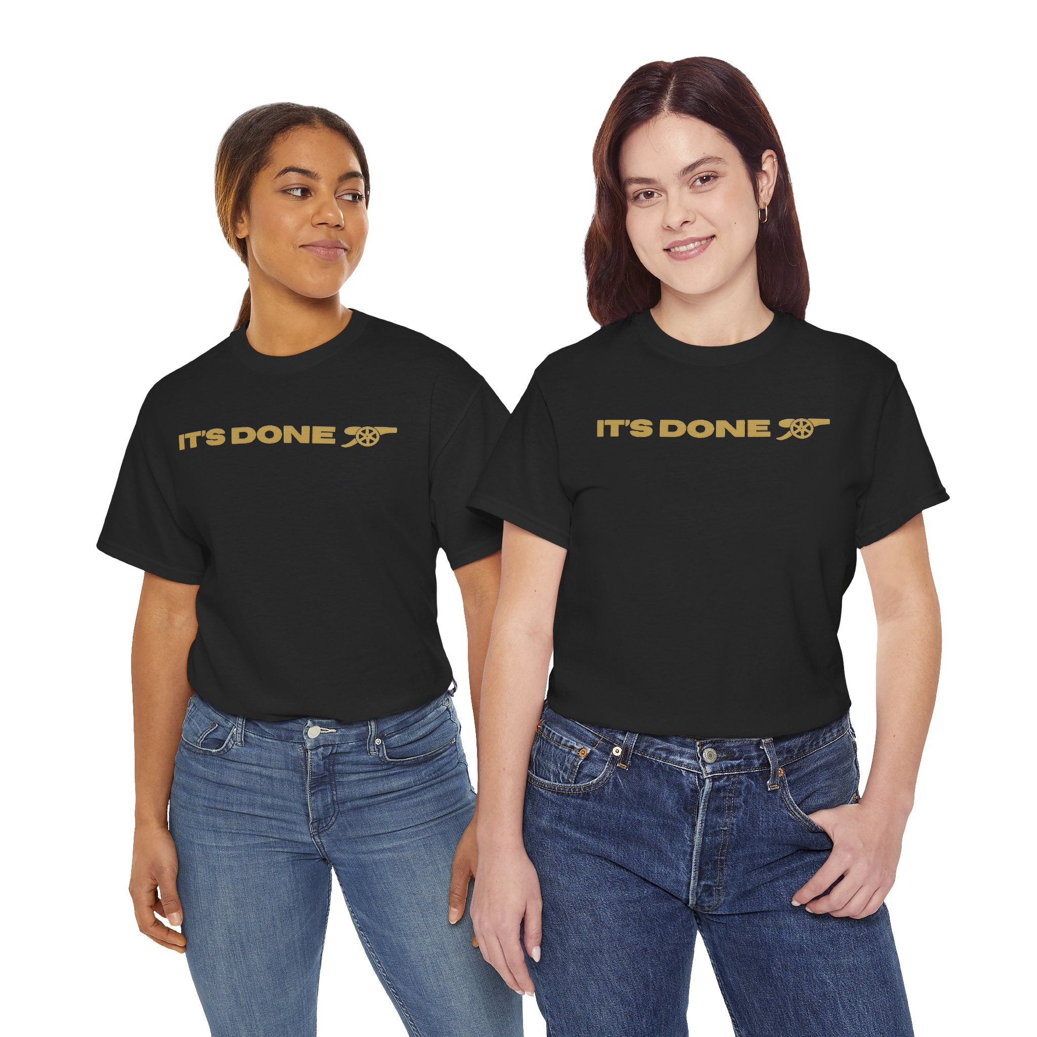 It's Done Arsenal Champions T-Shirt – Minimalist Gold Script Tee