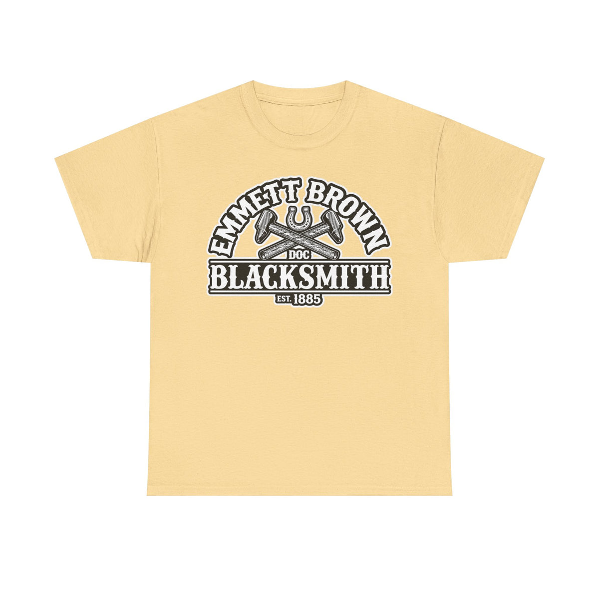 Blacksmith Emmett Brown Tee — Vintage Doc Blacksmith Graphic Shirt